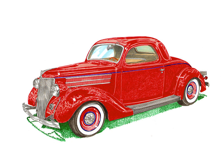1936 Ford 3 Window Coupe Painting