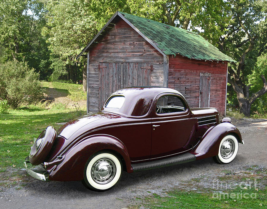 1936 Ford 3-Window Photograph by Ron Long