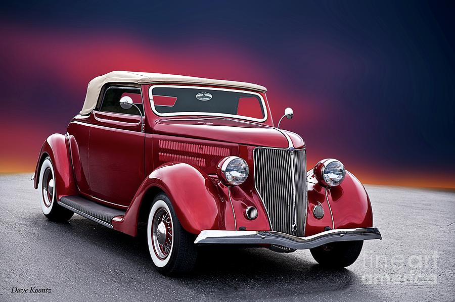 1936 Ford candy Apple Convertible Lll Photograph