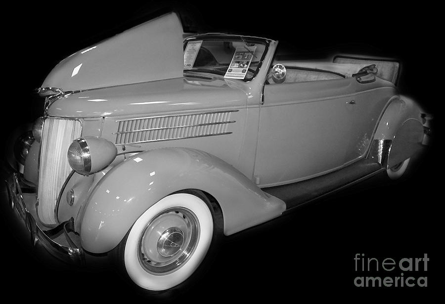 1936 Ford Rumble Seat Cabriolet  Digital Art by Tim Mulina
