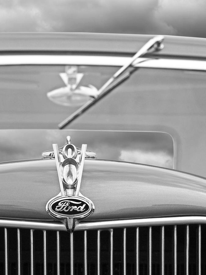 1936 Ford V8 Emblem Photograph by Gill Billington