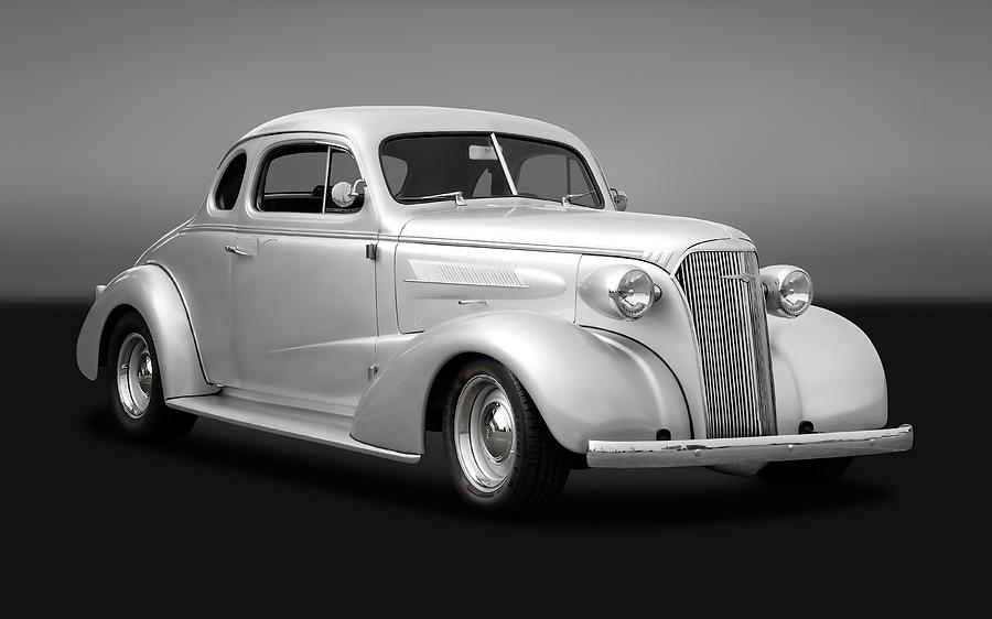 1937 Chevrolet Master Deluxe Custom 2 Door Coupe  -  1937CHEVYCPEGRY170251 Photograph by Frank J Benz