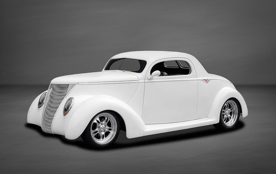 1937 Ford Coupe In Soft White Photograph by Frank J Benz