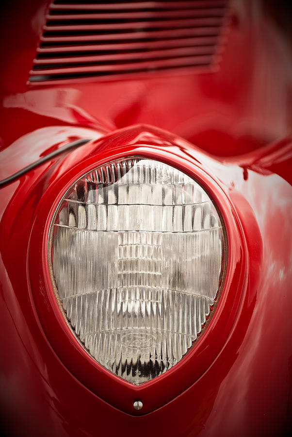 1937 Ford Headlight Detail Photograph by Onyonet Photo studios
