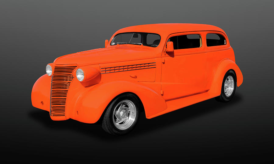 1938 Bright Orange Chevrolet Sedan 38chsedan347