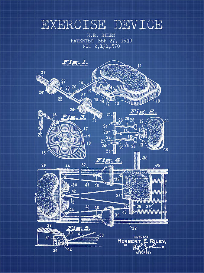 1938 Exercise Device Patent Spbb09_bp Digital Art