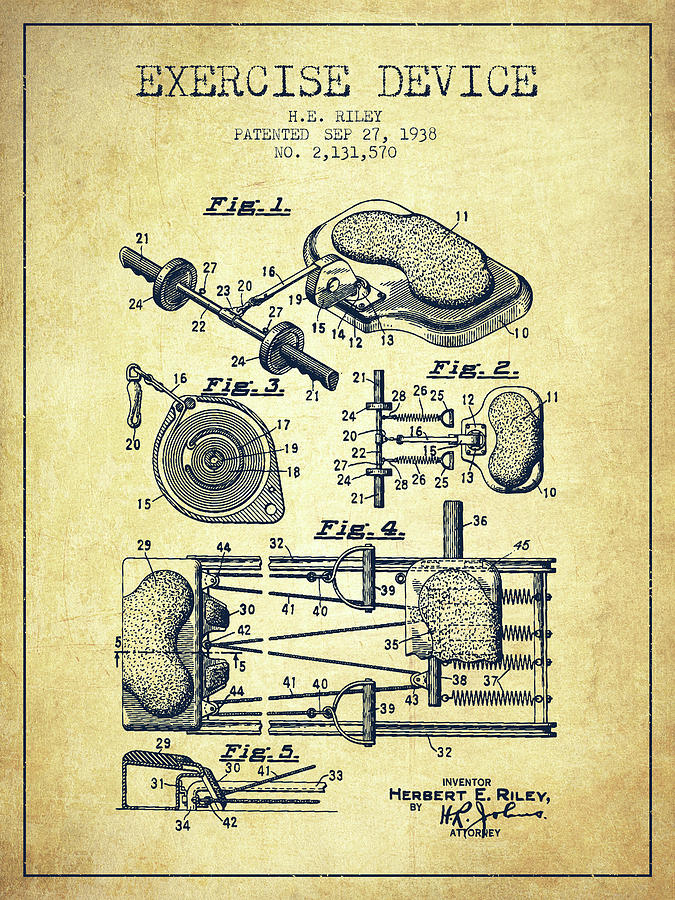 1938 Exercise Device Patent Spbb09_vn Digital Art