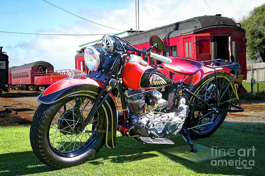 1938 Indian Chief Motorcycle Photograph by Dave Koontz