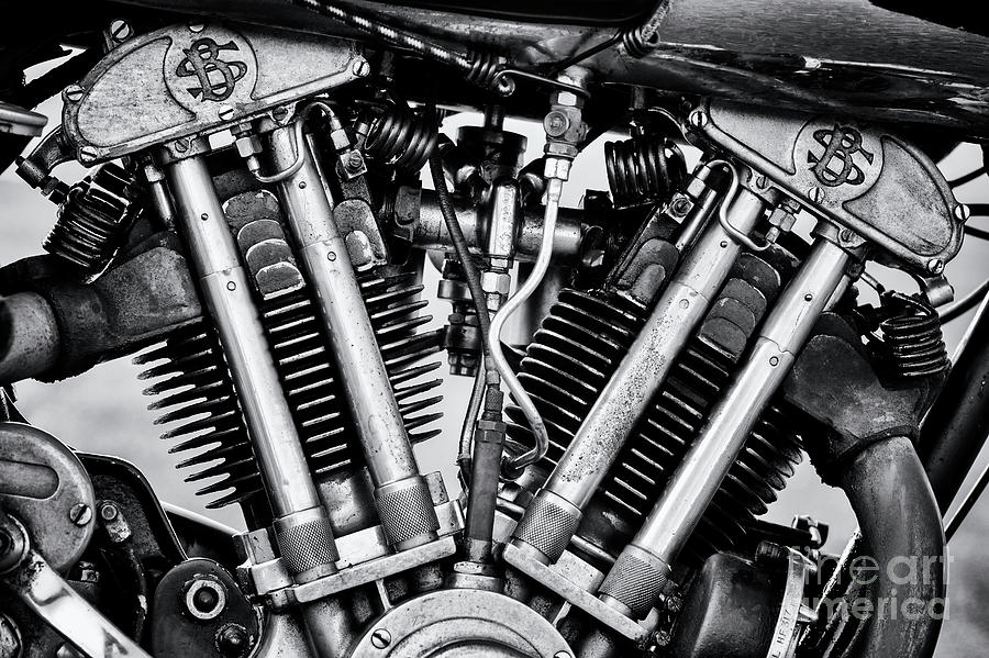 1939 Brough Superior SS100 Engine Photograph by Tim Gainey