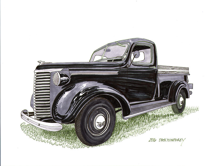 1939 Chevrolet half ton pick up Drawing by Jack Pumphrey