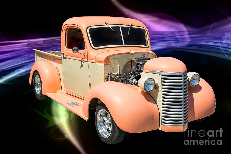 1939 Chevrolet Pickup Antique Car in Color Print or Canvas Print 3519.02 Photograph by M K Miller