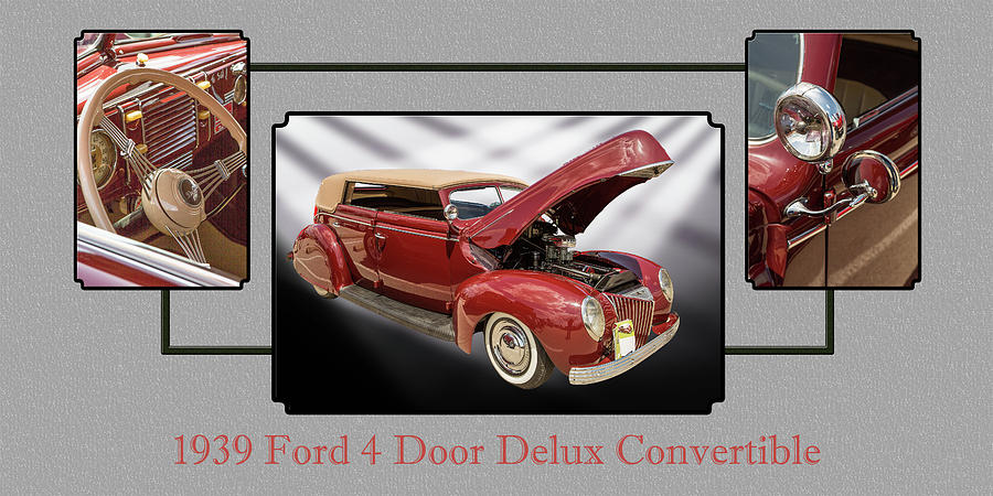 1939 Ford 4 Door Deluxe Convertible 5542.01 Photograph by M K Miller