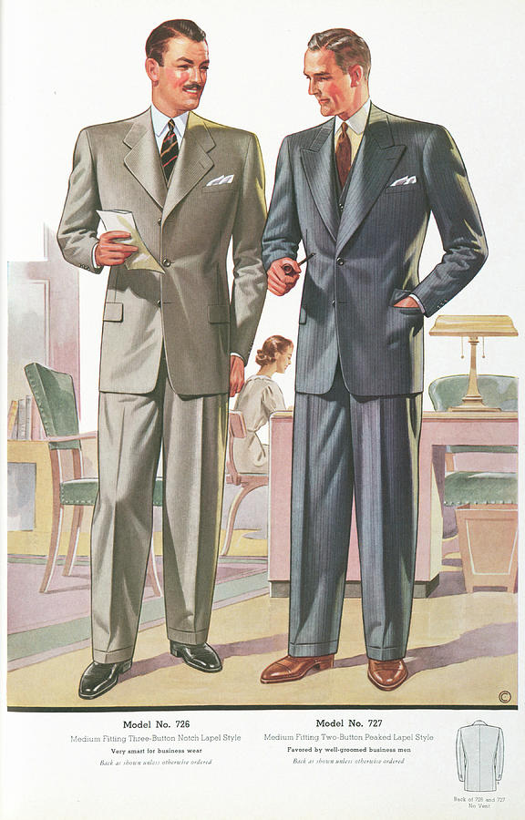 1939 Glicksman Mens Fashion 9 Photograph by Ricky Barnard | Fine Art ...