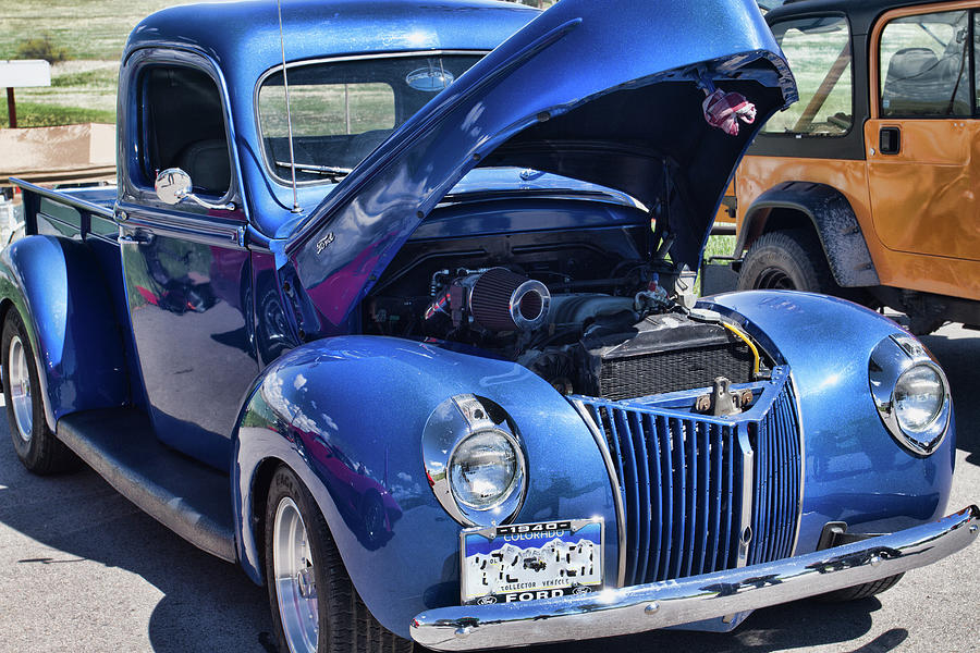1940 Blue Ford Photograph by Alana Thrower