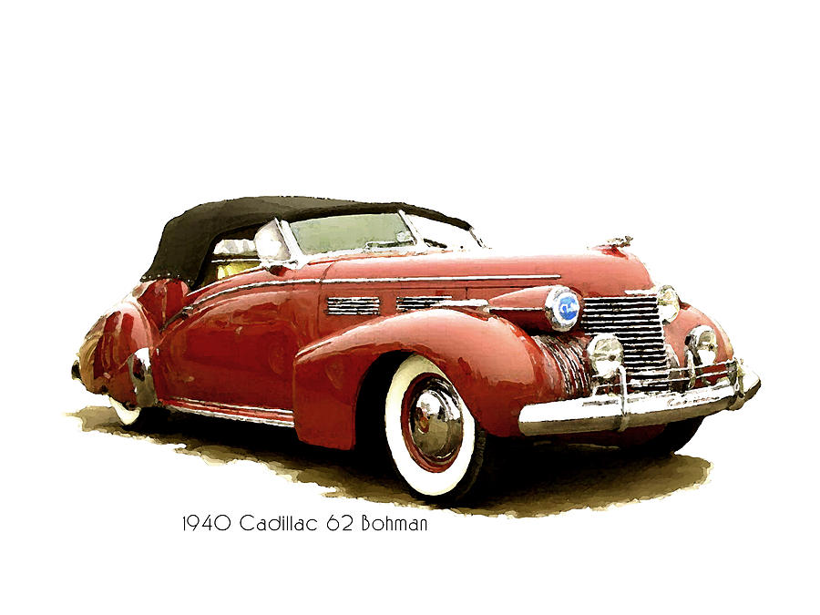 1940 Cadillac 62 Bohman Digital Art by Brenda Leedy
