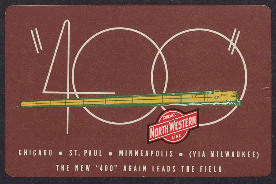 1940 Calendar Promoting 400 Streamliner Photograph by Chicago and North Western Historical Society