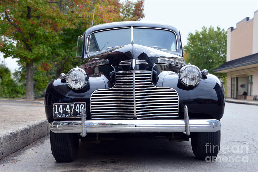 1940 Chevrolet Special Deluxe Two Door Town Sedan Front  Photograph by Catherine Sherman