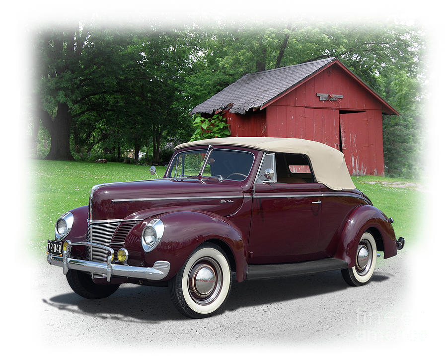 1940 Ford Deluxe Convertible Photograph by Ron Long