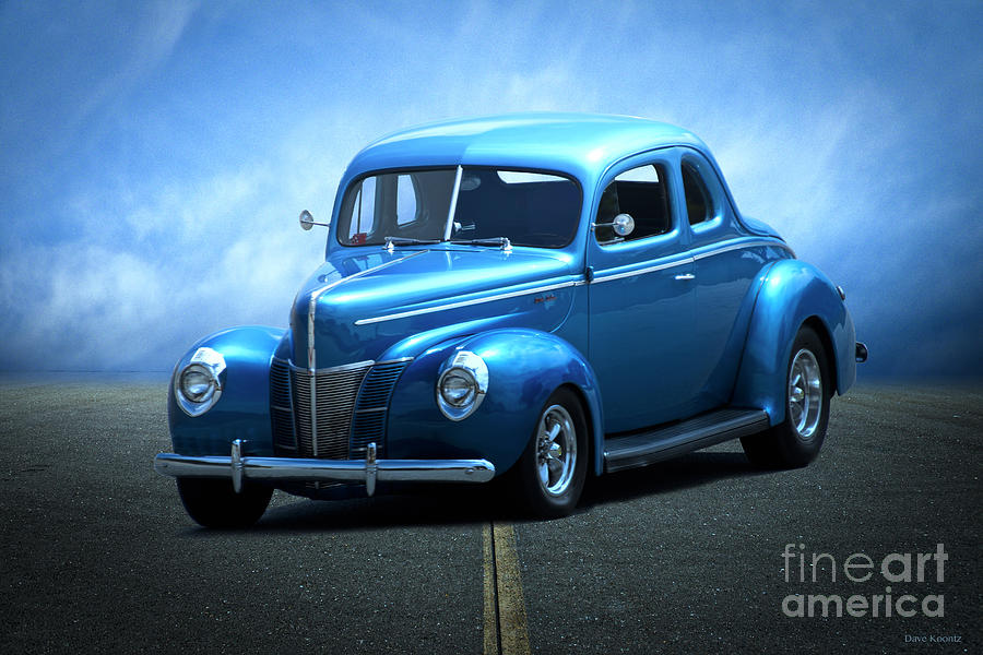 Transportation Photograph - 1940 Ford Deluxe Coupe V by Dave Koontz