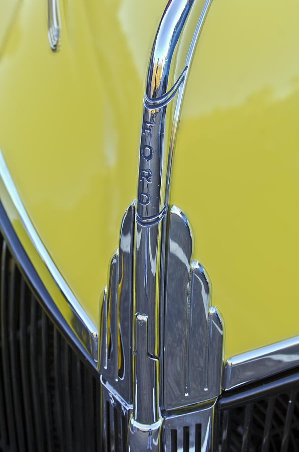 1940 Ford Deluxe Hood Ornament Photograph by Jill Reger