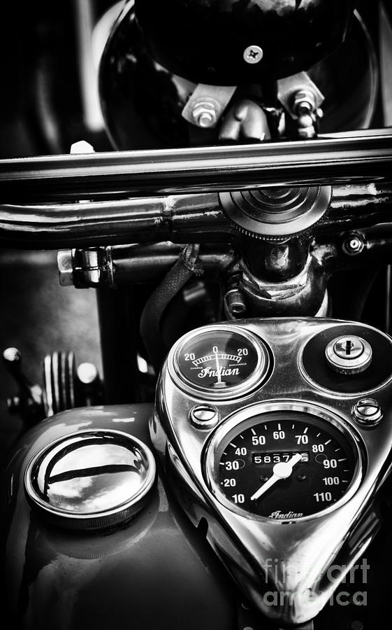 Motorcycle Photograph - 1940 Indian Sport Scout Abstract by Tim Gainey