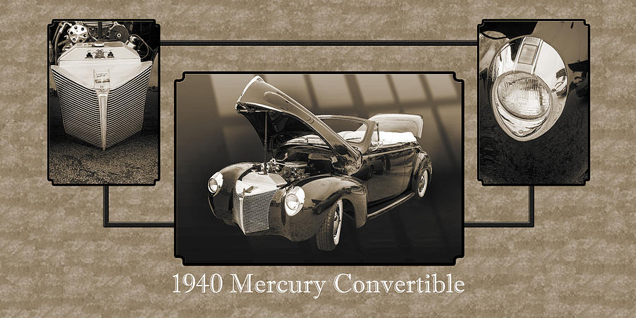1940 Mercury Convertible Vintage Classic Car Painting 5237.01 Photograph by M K Miller