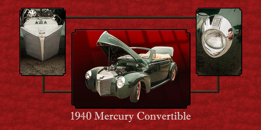 1940 Mercury Convertible Vintage Classic Car Painting 5239.02 Photograph by M K Miller