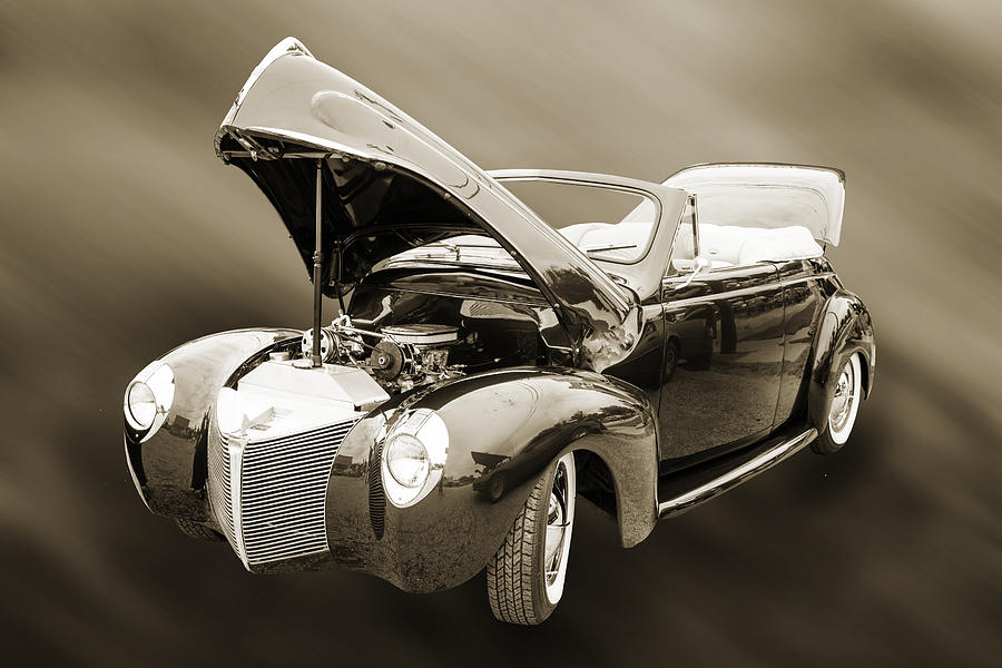 1940 Mercury Convertible Vintage Classic Car Photograph 5211.01 Photograph by M K Miller