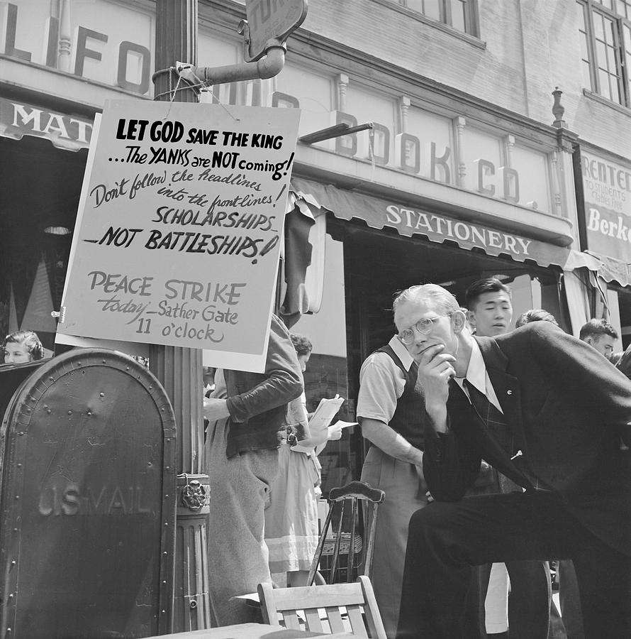 1940 Peace Strike At Berkeley Photograph by Everett 1940 Peace Strike At Berkeley Photograph by Everett