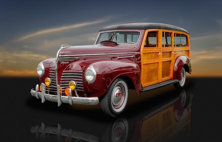 1940 Plymouth Deluxe Woody Wagon - 1 Photograph by Frank J Benz