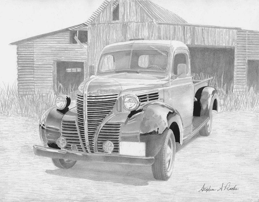 1940 Plymouth Pickup TRUCK ART PRINT Mixed Media by Stephen Rooks ...