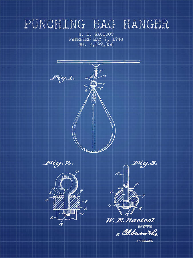 1940 Punching Bag Hanger Patent Spbx13_bp Digital Art