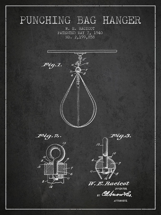 1940 Punching Bag Hanger Patent Spbx13_cg Digital Art