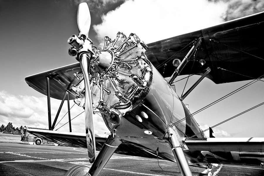Airplane Photograph - 1940 Stearman Biplane by David Patterson