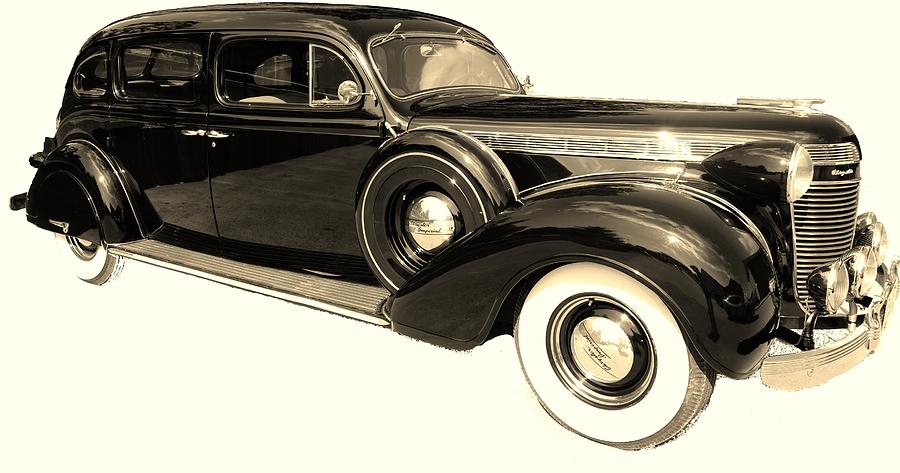 1937 Chrysler Imperial Sepia Tone Photograph by Stacie Siemsen