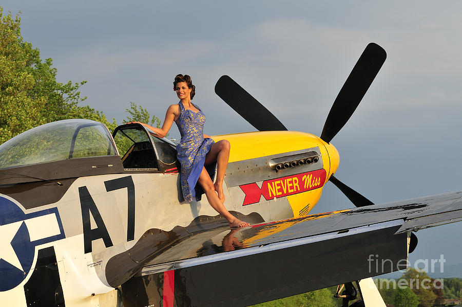 1940s Style Pin-up Girl Standing Photograph by Christian Kieffer