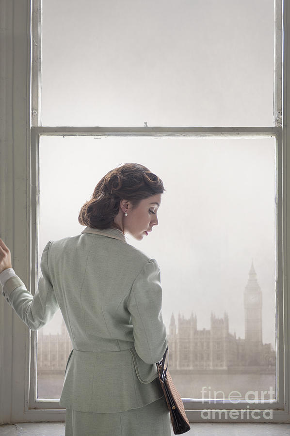 1940s Woman At The Window London England Photograph by Lee Avison
