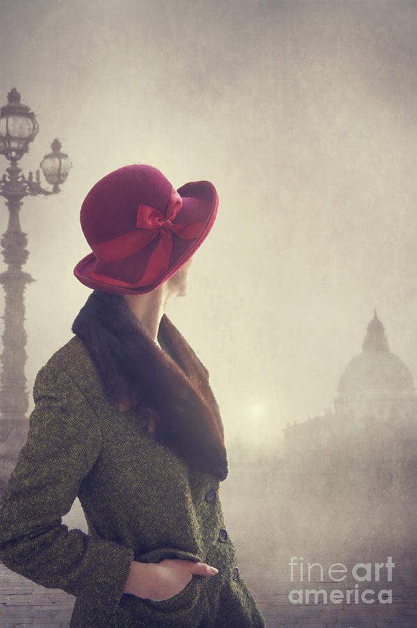 1940s Woman In A Foggy European City  Photograph by Lee Avison