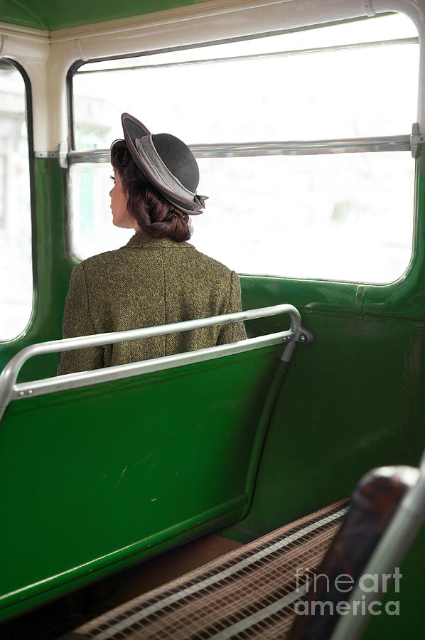 1940s Woman On A Bus Photograph by Lee Avison