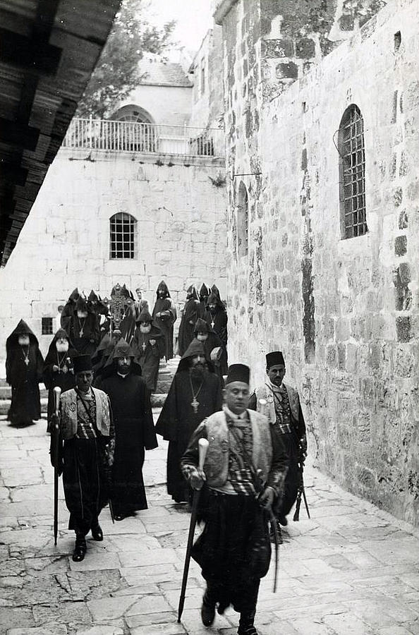 1941 Armenian Clergy in Jerusalem Photograph by Munir Alawi