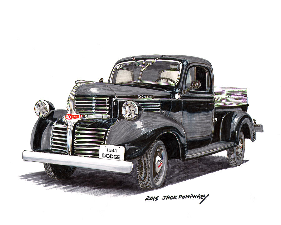 1941 Dodge W C half ton Pick up Painting by Jack Pumphrey