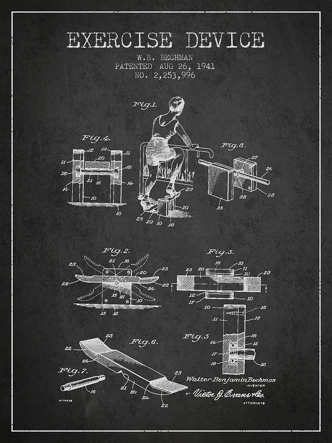 1941 Exercise Device Patent Spbb10_cg Digital Art