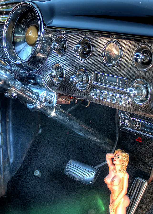 1941 Ford Coupe Custom Dashboard and Gearshift Photograph by Doug Matthews