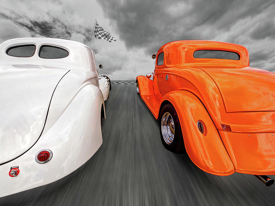 1941 Willys vs 1934 Ford Coupe Photograph by Gill Billington