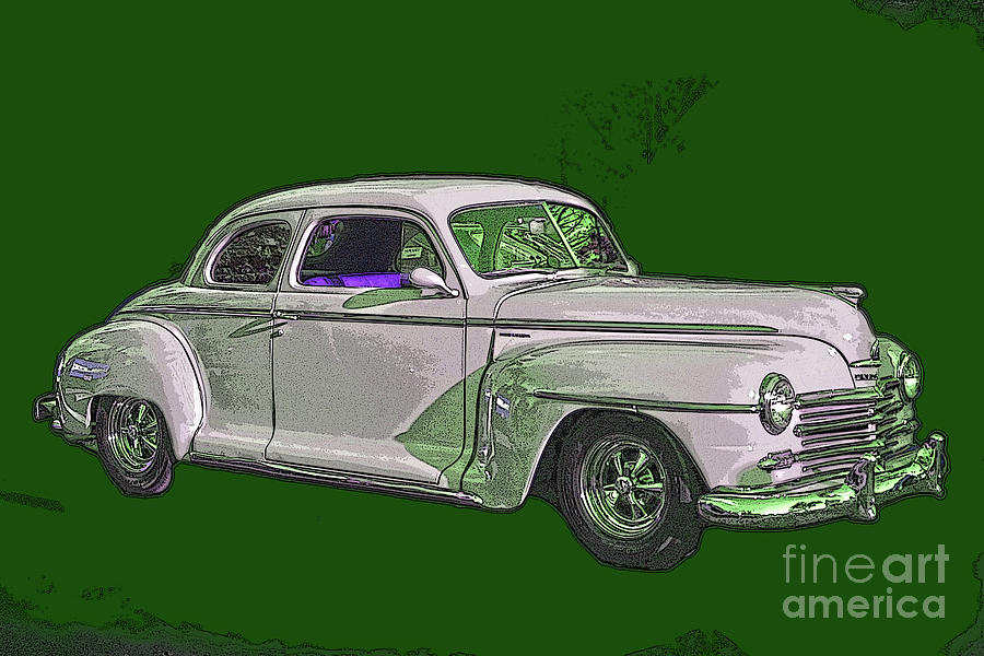 1942 Plymouth Coupe Green Poster Edges Photograph by Christine Dekkers