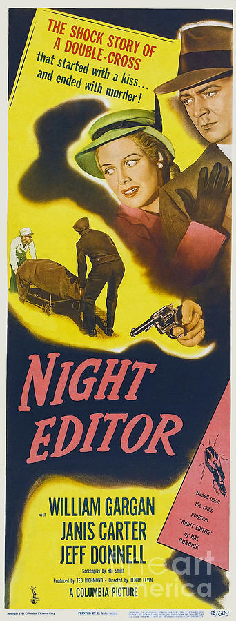 1946 Night Editor long poster Painting by Vintage Collectables