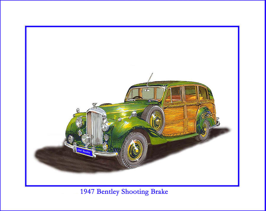  1947 Bentley Shooting Brake #1947 Drawing by Jack Pumphrey