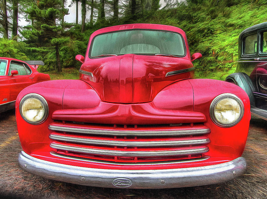 Red and Cool 47 Ford Club Coupe Photograph by Thom Zehrfeld