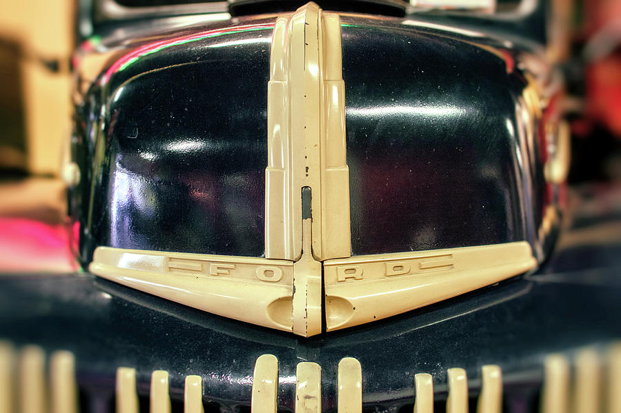 1947 Ford Pickup Grill at Baltimore Museum of Industry Photograph by Bill Swartwout