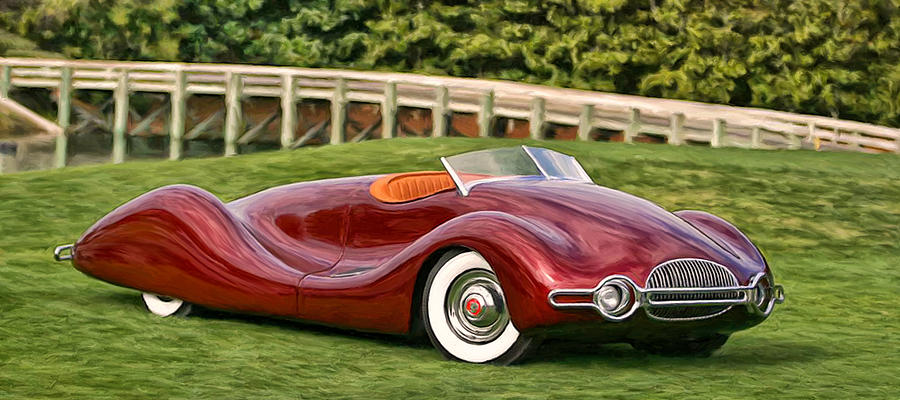 1948 Buick Streamliner Painting by Dominic Piperata - Fine Art America